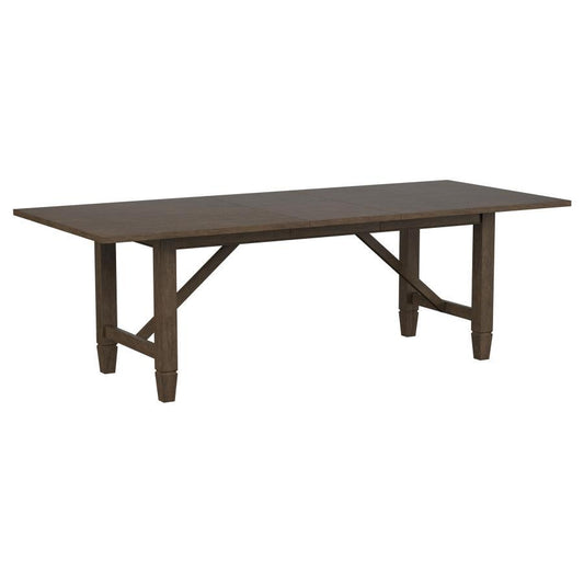 Matisse - Rectangular Wood Dining Table - Dark Brown Dining Tables with Extensions by Coaster Fine Furniture - Walls Furniture & Mattress