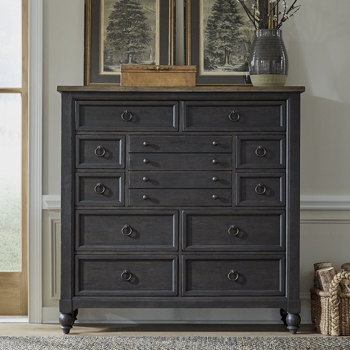 Americana Farmhouse - 12 Drawer Chesser Dressers by Liberty Furniture - Walls Furniture & Mattress