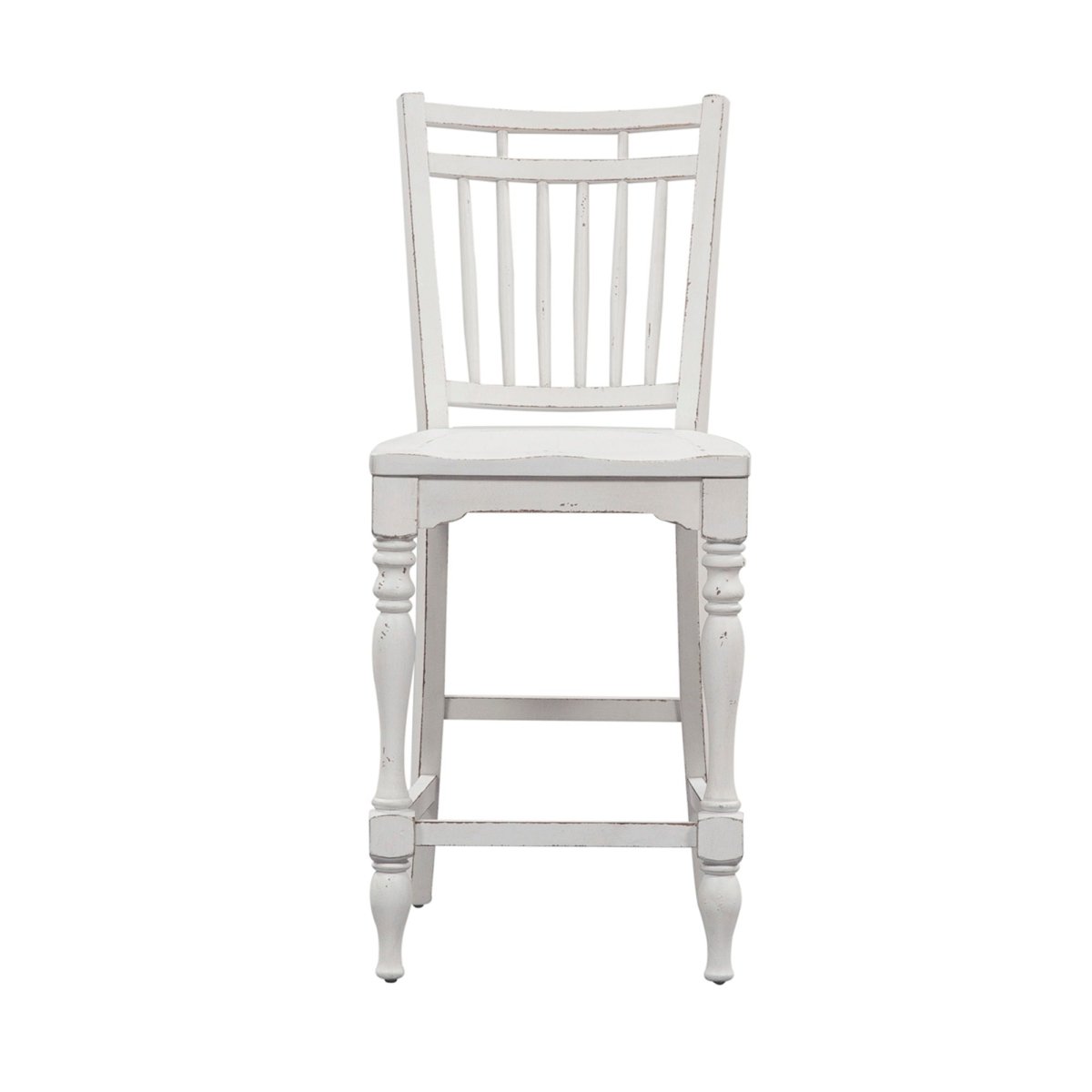 Magnolia Manor - Spindle Back Counter Chair - White Counter Chairs by Liberty Furniture - Walls Furniture & Mattress