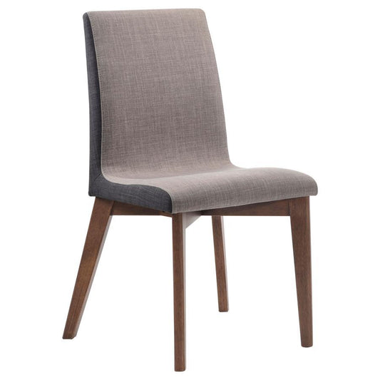 Redbridge - Upholstered Dining Side Chair (Set of 2) - Natural Walnut Chair Sets by CoasterEveryday - Walls Furniture & Mattress