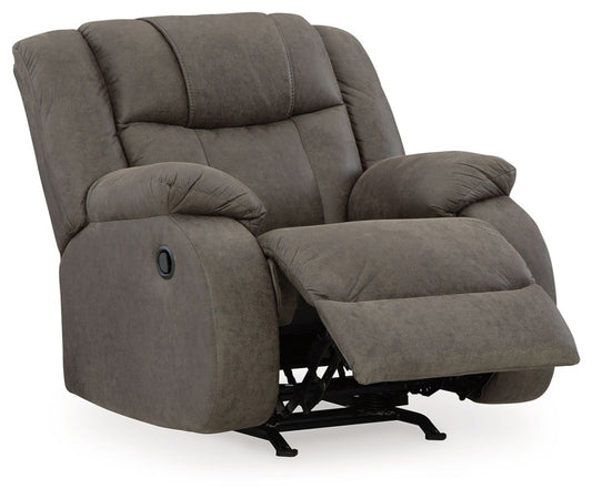 First Base - Rocker Recliner - Gunmetal Rocker Chairs by Signature Design by Ashley® - Walls Furniture & Mattress