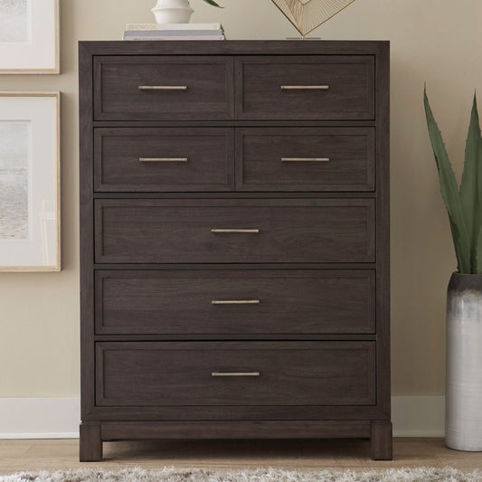 Modern Edge - 5 Drawer Chest - Brown Accent Chests by Liberty Furniture - Walls Furniture & Mattress