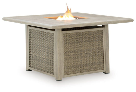 Cliff Trails - Square Fire Pit Table - Beige Fire Pits by Signature Design by Ashley® - Walls Furniture & Mattress