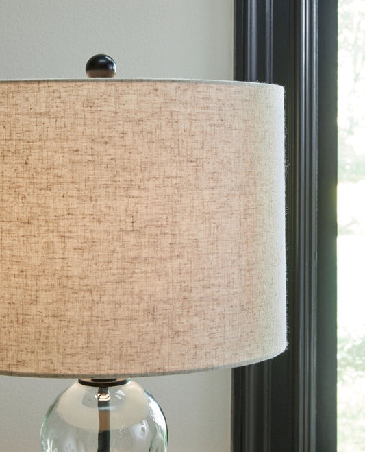 Airbal - Glass Table Lamp (Set of 2) - Clear / Black Table Lamps by Signature Design by Ashley® - Walls Furniture & Mattress