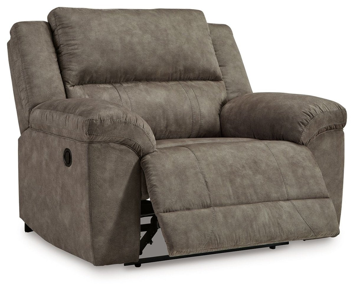 Laresview - Zero Wall Wide Seat Recliner - Fossil Reclining Chairs by Signature Design by Ashley® - Walls Furniture & Mattress