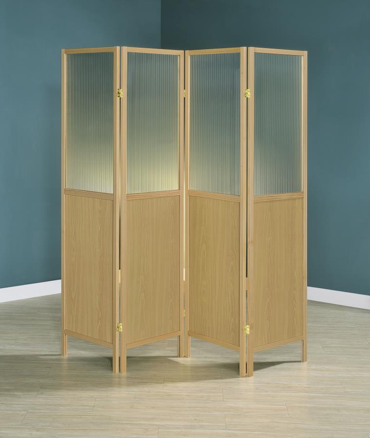 Mattison - 4 - Panel Room Divider Folding Shoji Screen Room Dividers by Coaster Fine Furniture - Walls Furniture & Mattress