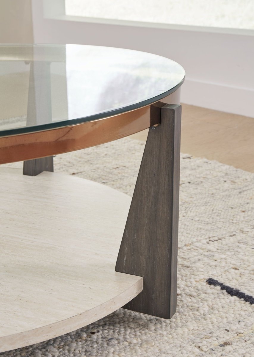 Frazwa - Round Cocktail Table - Multi Coffee Tables by Signature Design by Ashley® - Walls Furniture & Mattress