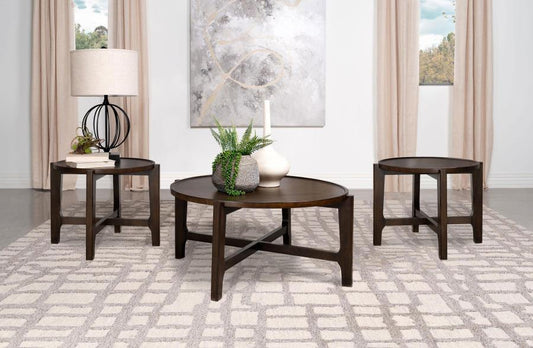 Cota - Solid Wood Coffee And End Table Set Table Sets by Coaster Fine Furniture - Walls Furniture & Mattress