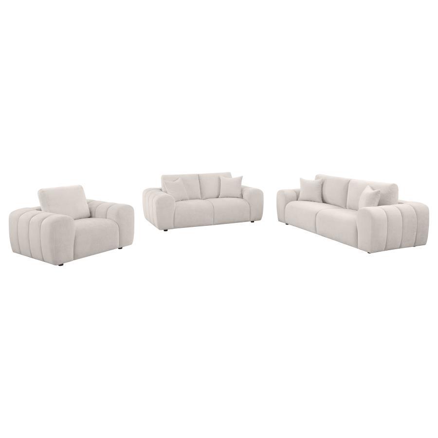 Burnett - Chenille Upholstered Sofa Set Stationary Sofas & Loveseats by Coaster Fine Furniture - Walls Furniture & Mattress