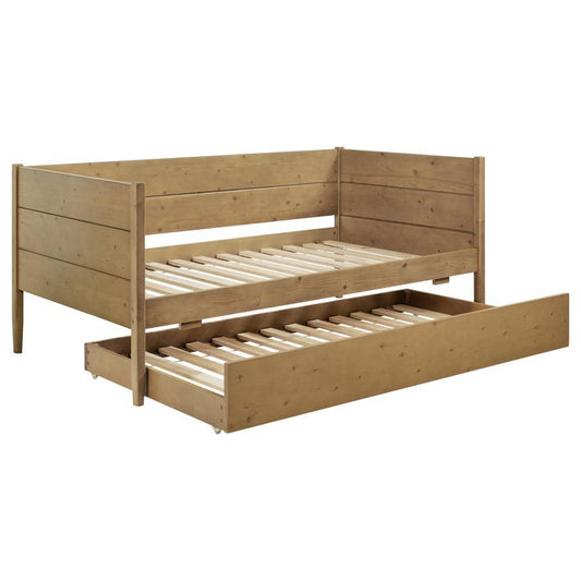 Calinda - Wood Twin Daybed With Trundle - Natural Daybeds by Coaster Fine Furniture - Walls Furniture & Mattress