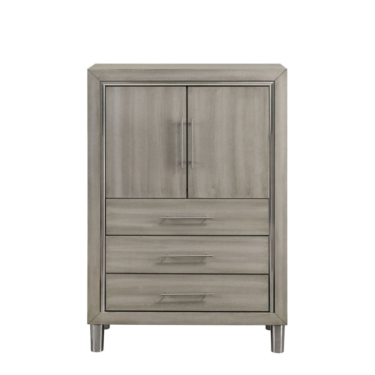 Lennox - Door Chest With Shoe Storage & LED Light - Gray Door Chests by New Classic - Walls Furniture & Mattress