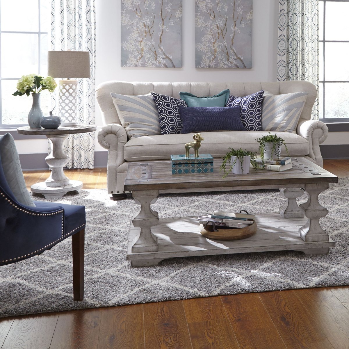 Sedona - 3 Piece Table Set - White Table Sets by Liberty Furniture - Walls Furniture & Mattress