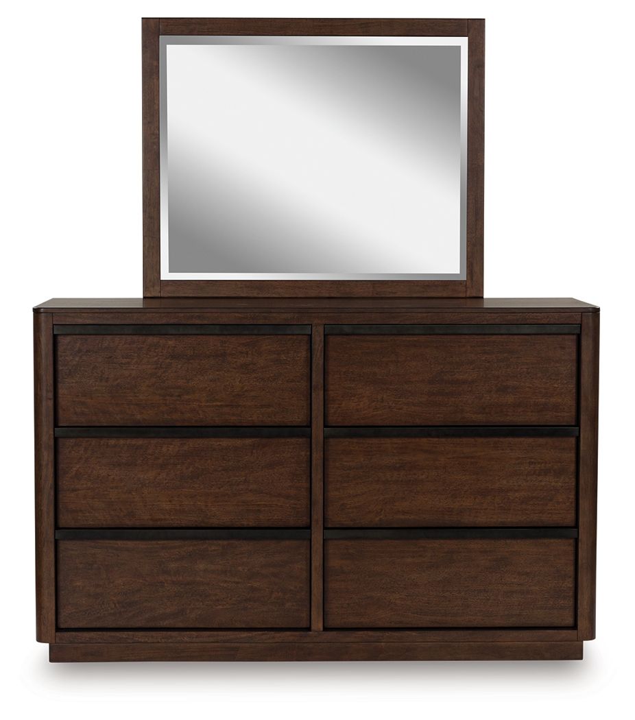 Dilenno - Dresser And Mirror - Dark Brown Dresser & Mirror by Signature Design by Ashley® - Walls Furniture & Mattress