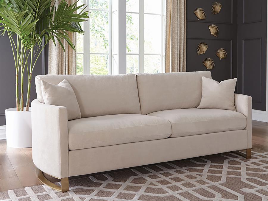 Corliss - Upholstered Arched Arm Sofa Stationary Sofas by CoasterElevations - Walls Furniture & Mattress