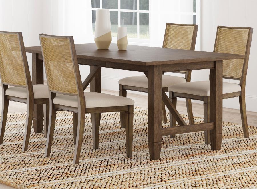 Matisse - Rectangular Wood Dining Table - Dark Brown Dining Tables with Extensions by Coaster Fine Furniture - Walls Furniture & Mattress