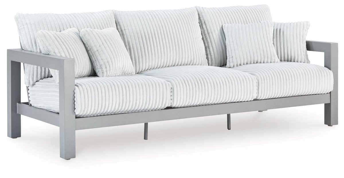 Hurley Park - Sofa With Cushion - Gray Sofas by Signature Design by Ashley® - Walls Furniture & Mattress