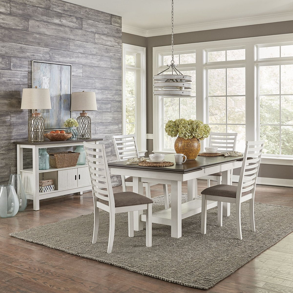 Brook Bay - Trestle Table Set 5 Piece Dining Room Sets by Liberty Furniture - Walls Furniture & Mattress