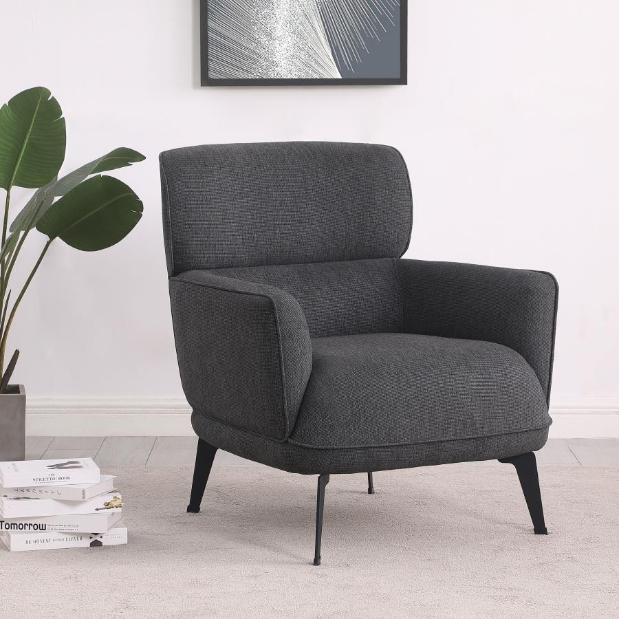 Andrea - Upholstered Crecent Arm Accent Chair Arm Chairs by Coaster Fine Furniture - Walls Furniture & Mattress