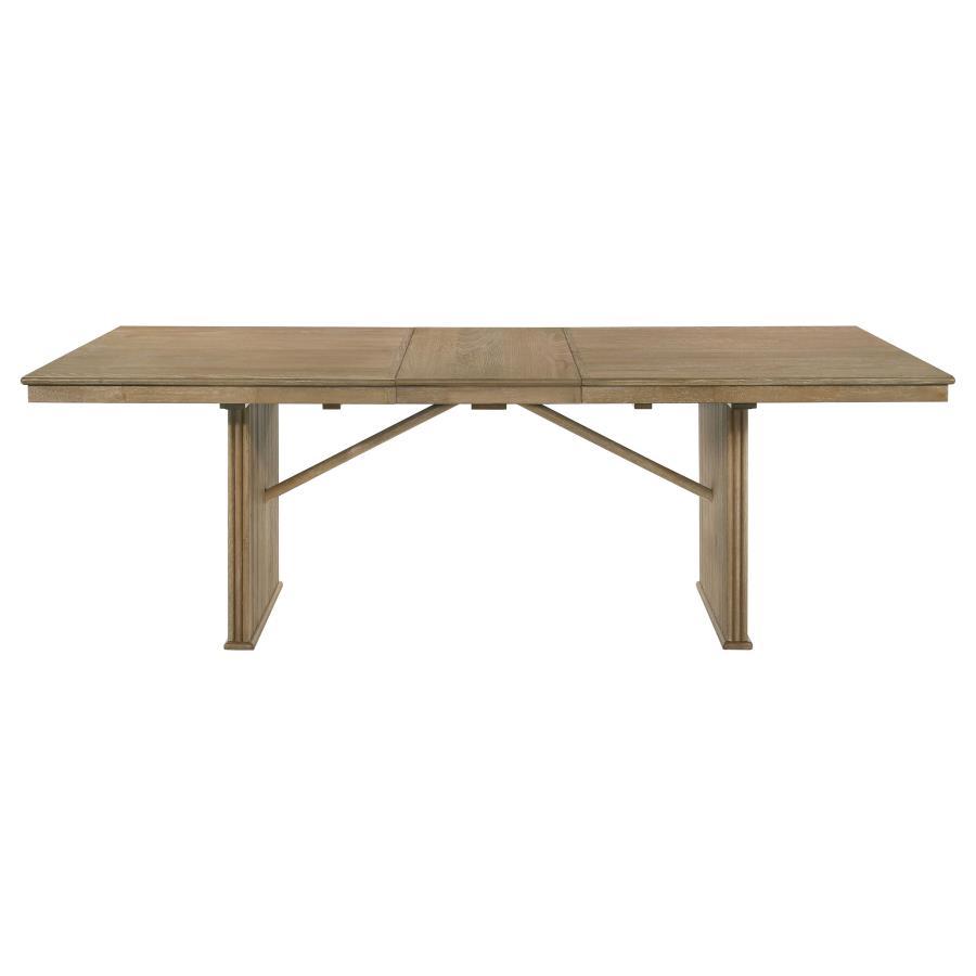 Adina - Extension Dining Table - Distressed Light Brown Dining Tables with Extensions by Coaster Fine Furniture - Walls Furniture & Mattress