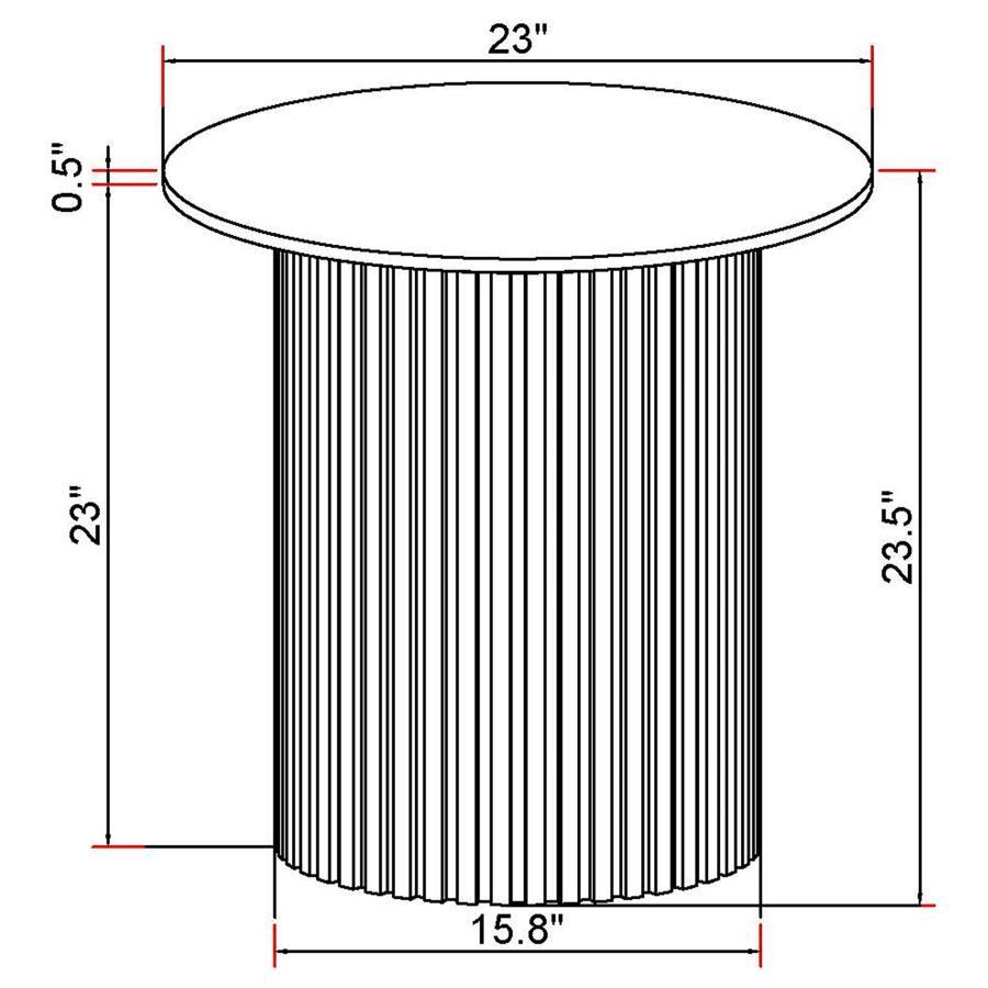 Rowena - Round Sintered Stone Table End Tables by Coaster Fine Furniture - Walls Furniture & Mattress