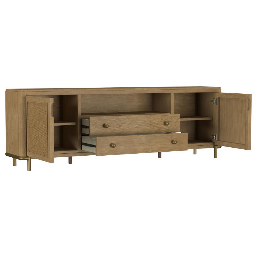 Arini - Rattan Cane 2 - Door TV Stand Media Console TV Stands by Coaster Fine Furniture - Walls Furniture & Mattress