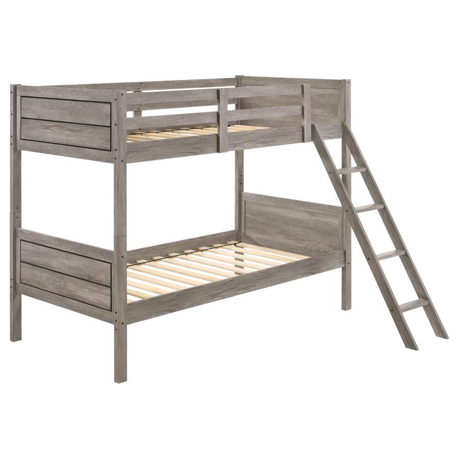Ryder - Wood Bunk Bed Bunk Beds by CoasterEveryday - Walls Furniture & Mattress