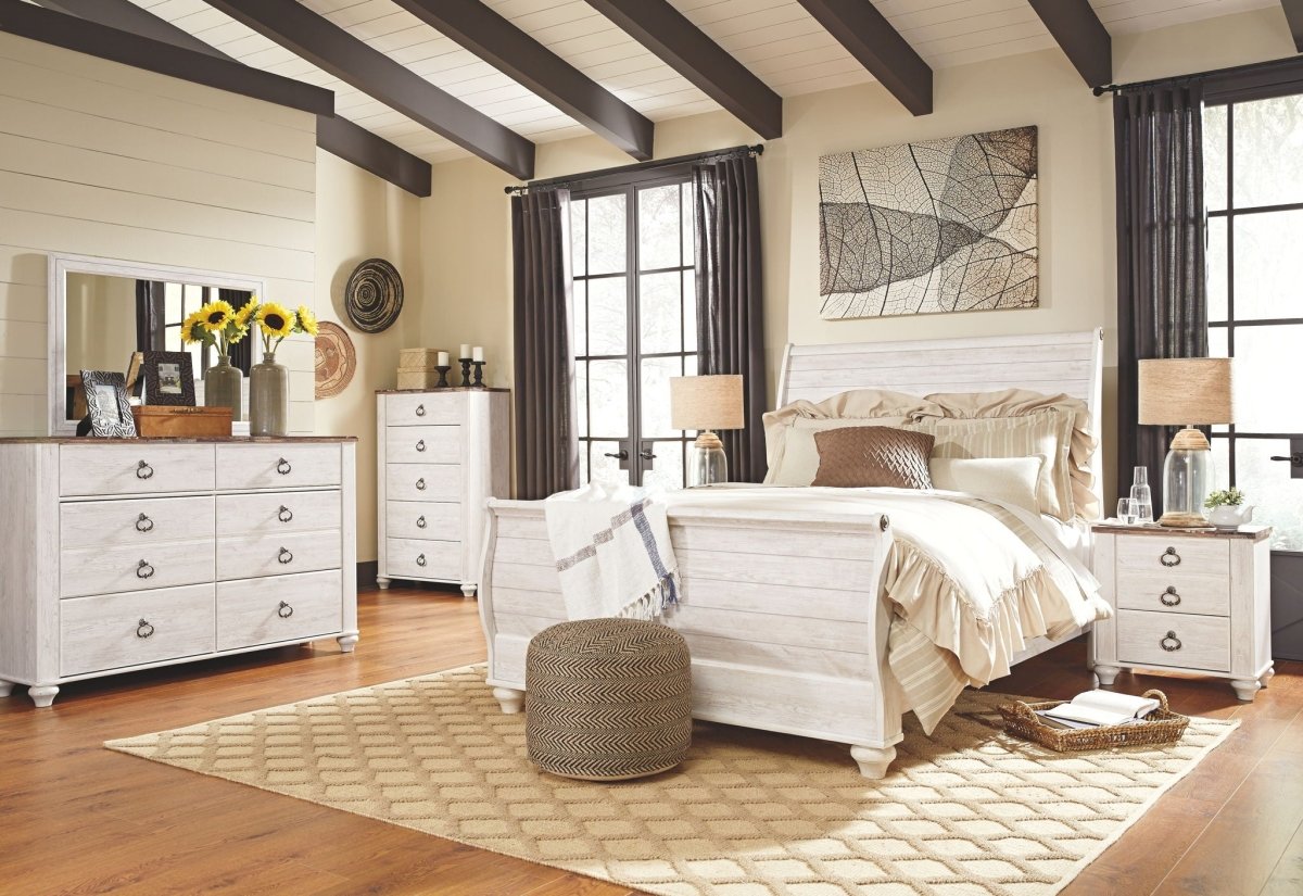 Willowton - Sleigh Bed Sleigh Beds by Signature Design by Ashley® - Walls Furniture & Mattress