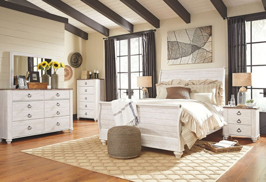 Willowton - Sleigh Bed Sleigh Beds by Signature Design by Ashley® - Walls Furniture & Mattress