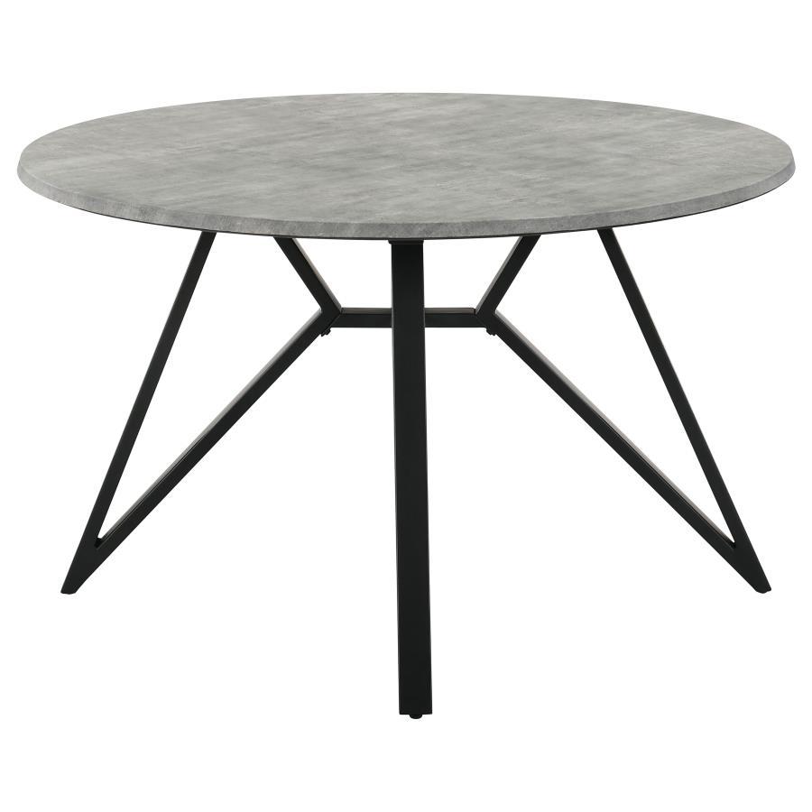Neil - Round Smart Top Dining Table - Gunmetal Dining Tables by CoasterEveryday - Walls Furniture & Mattress