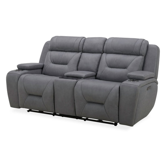 Chapman - Loveseat With Console P2 & ZG - Aline Blue Gray