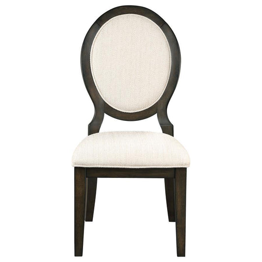 Twyla - Oval Back Dining Side Chair (Set of 2) - Dark Cocoa Chair Sets by CoasterEssence - Walls Furniture & Mattress