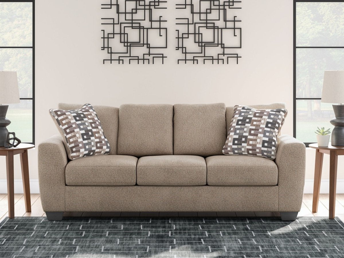Triston - Peaks - Sofa - Suede Stationary Sofas by Benchcraft® - Walls Furniture & Mattress