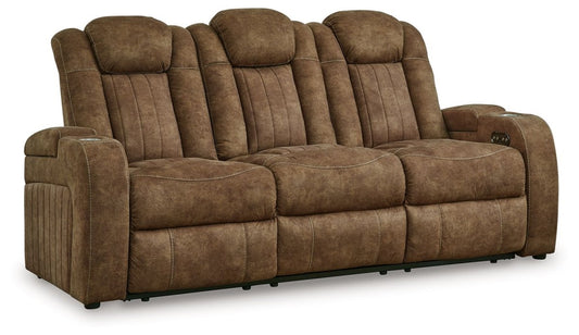 Wolfridge - 2 Pc. - Power Reclining Sofa, Power Reclining Loveseat With Console - Brindle Reclining Sofas & Loveseats by Signature Design by Ashley® - Walls Furniture & Mattress