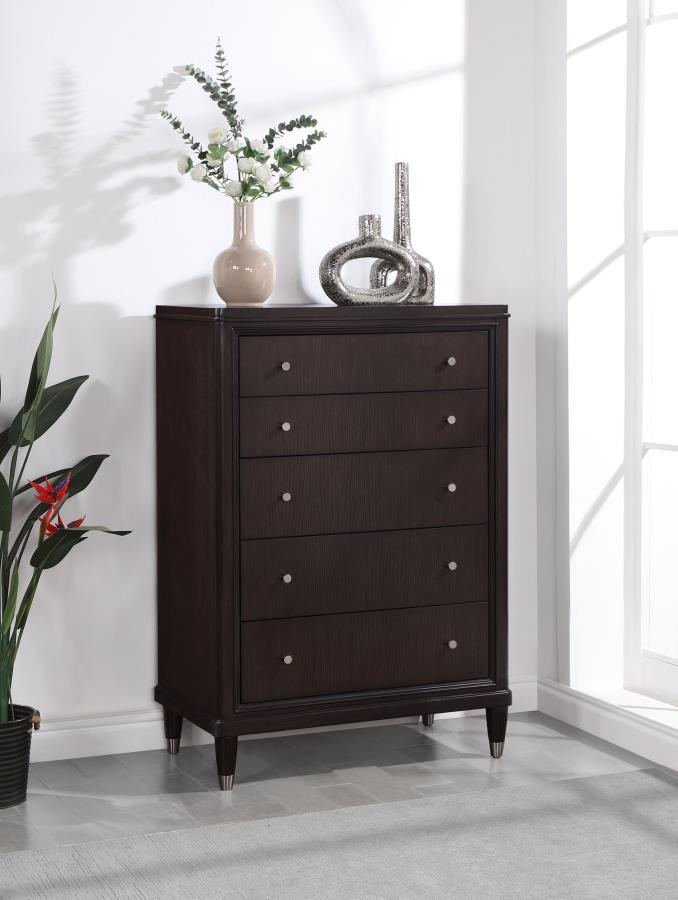 Emberlyn - 5 - Drawer Bedroom Chest - Brown Accent Chests by Coaster Fine Furniture - Walls Furniture & Mattress
