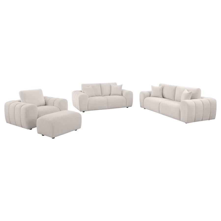 Burnett - Chenille Upholstered Sofa Set Stationary Sofas & Loveseats by Coaster Fine Furniture - Walls Furniture & Mattress