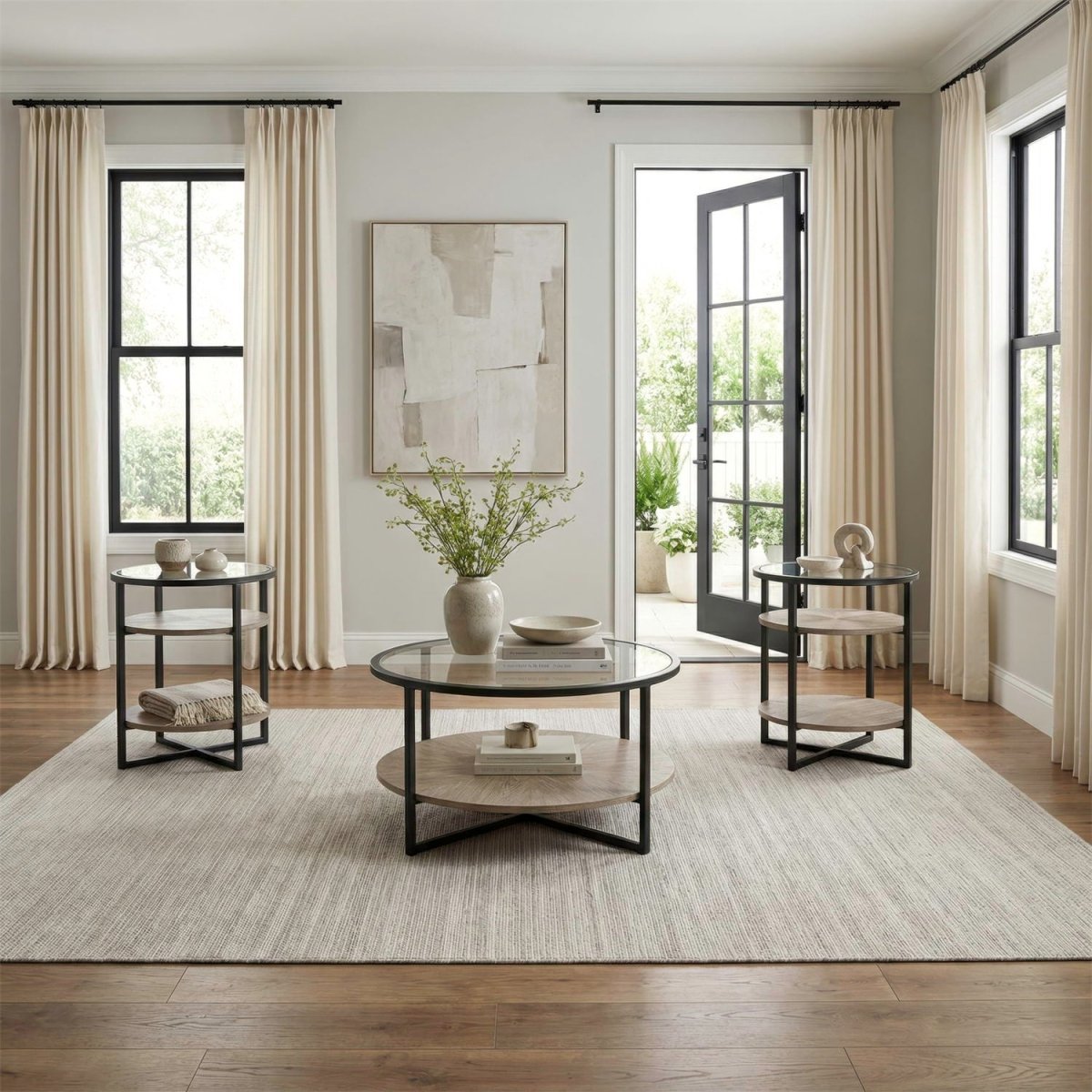 Paran Place - 3 Piece Table Set (Cocktail Table & 2 End Tables) - Natural Table Sets by Liberty Furniture - Walls Furniture & Mattress