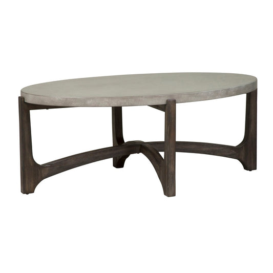 Cascade - Oval Cocktail Table - Dark Brown Cocktail Tables by Liberty Furniture - Walls Furniture & Mattress