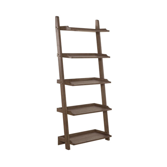 Americana Farmhouse - Leaning Pier Bookcase - Light Brown Ladder Bookcases by Liberty Furniture - Walls Furniture & Mattress