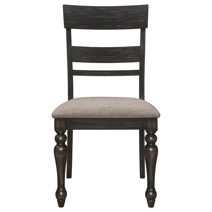Bridget - Wood Dining Side Chair (Set of 2) - Charcoal Chair Sets by Coaster Fine Furniture - Walls Furniture & Mattress