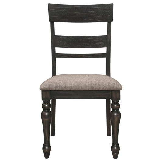 Bridget - Wood Dining Side Chair (Set of 2) - Charcoal Chair Sets by Coaster Fine Furniture - Walls Furniture & Mattress