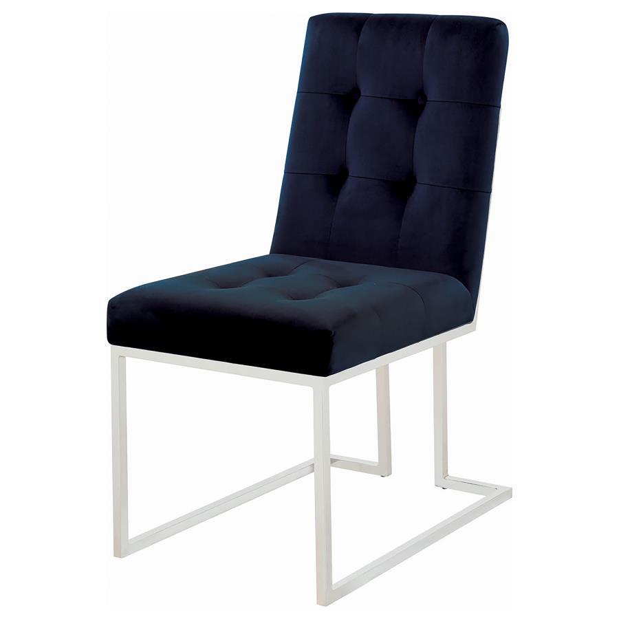 Cisco - Velvet Upholstered Dining Side Chair (Set of 2) Chair Sets by CoasterElevations - Walls Furniture & Mattress