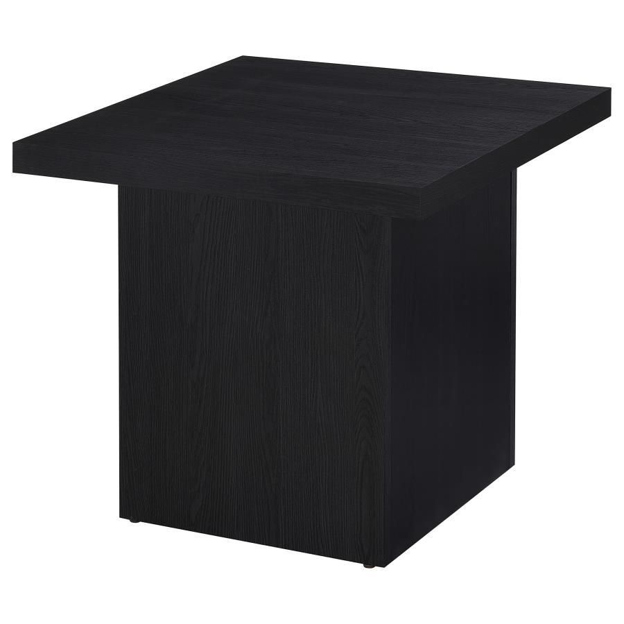 Devar - Square Engineered Laminate End Side Table - Black End Tables by Coaster Fine Furniture - Walls Furniture & Mattress
