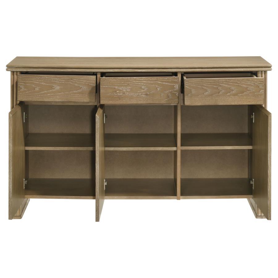 Adina - 2 - Door Sideboard Server - Distressed Light Brown Servers by Coaster Fine Furniture - Walls Furniture & Mattress