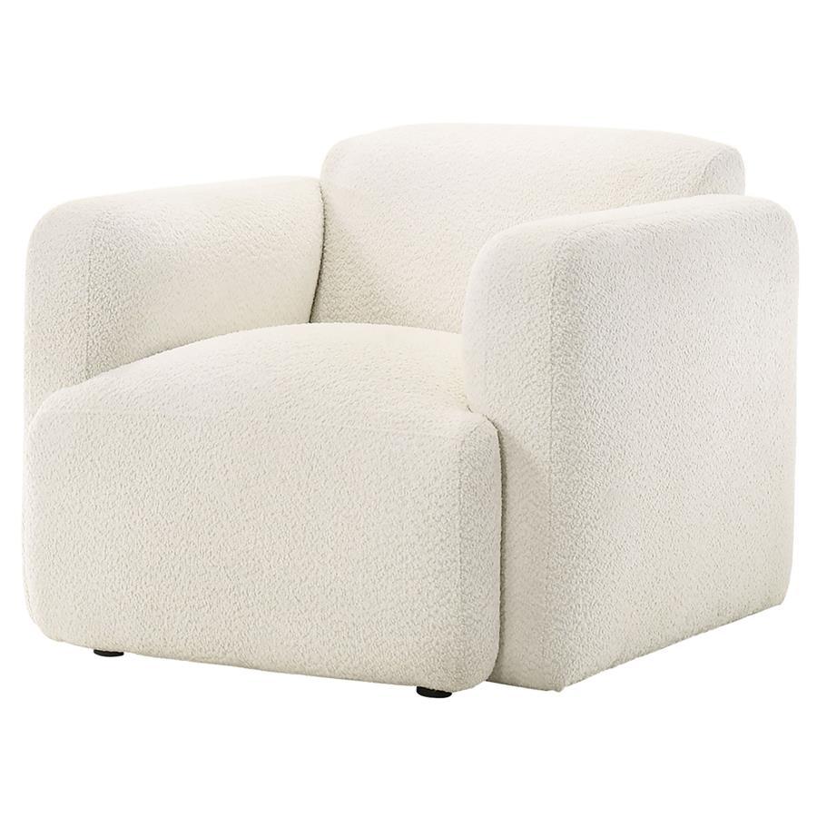 Dorset - Fabric Upholstered Round Track Arm Accent Chair Arm Chairs by Coaster Fine Furniture - Walls Furniture & Mattress