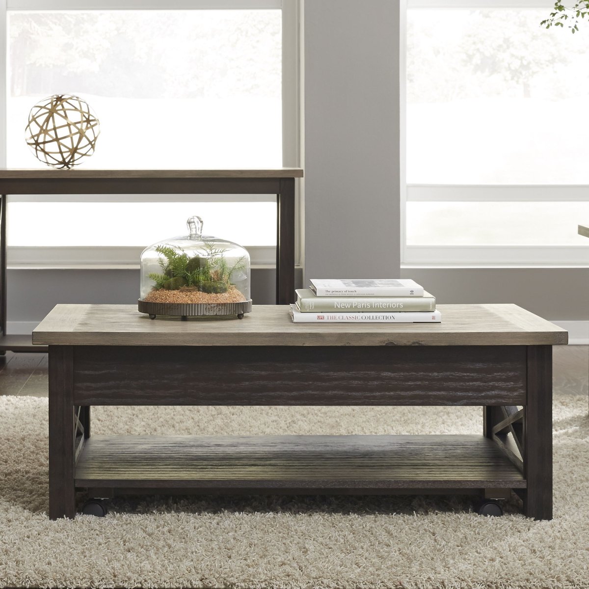 Heatherbrook - Lift Top Cocktail Table - Black Cocktail Tables by Liberty Furniture - Walls Furniture & Mattress