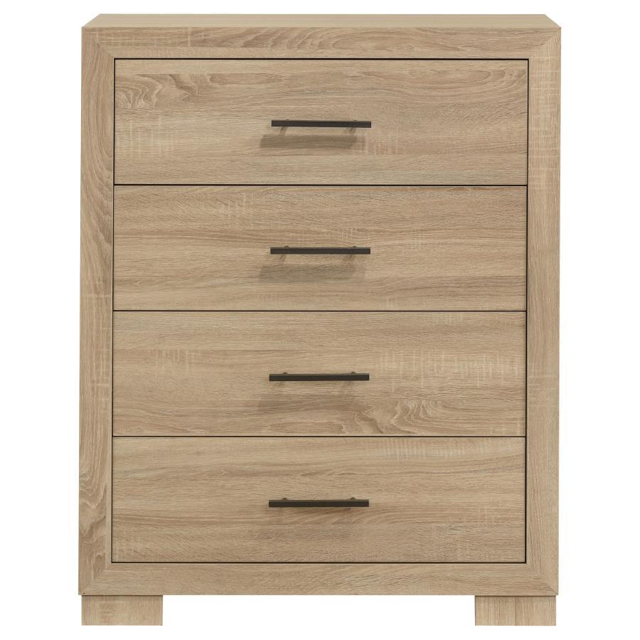 Arielle - 4 - Drawer Bedroom Chest Of Drawers - Light Oak Accent Chests by Coaster Fine Furniture - Walls Furniture & Mattress