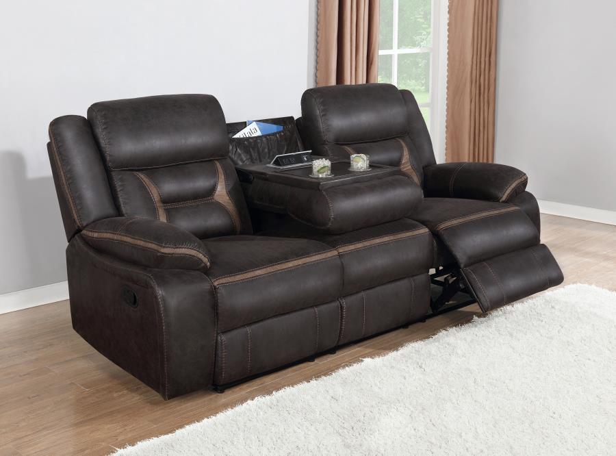 Greer - Upholstered Motion Reclining Sofa Reclining Sofas by CoasterEveryday - Walls Furniture & Mattress