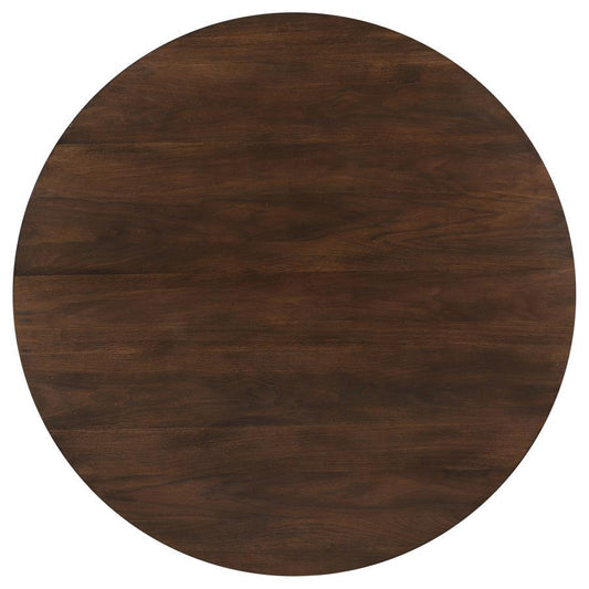 Everton - Round Wood Dining Table - Dark Walnut Dining Tables by CoasterEveryday - Walls Furniture & Mattress