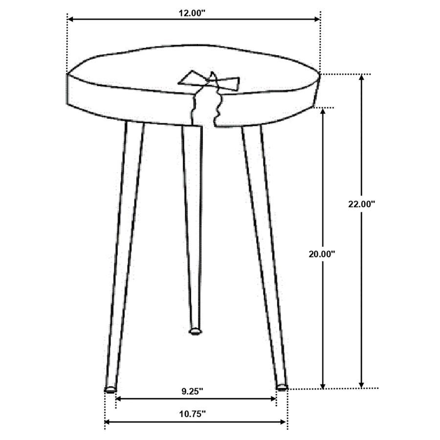 Keith - Round Solid Tree Trunk Side Table - Natural And Black Side Tables by Coaster Fine Furniture - Walls Furniture & Mattress