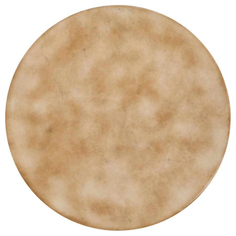 Bernardo - Round Wire Frame Side Table - Natural And Gunmetal Side Tables by CoasterEssence - Walls Furniture & Mattress